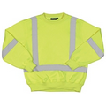 W143 Aware Wear ANSI Class 3 Hi-Viz Lime Crewneck Sweatshirt (2X-Large)